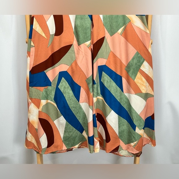 LUUKSE Colorful Abstract Wide Leg Palazzo Pants size M - Picture 4 of 11